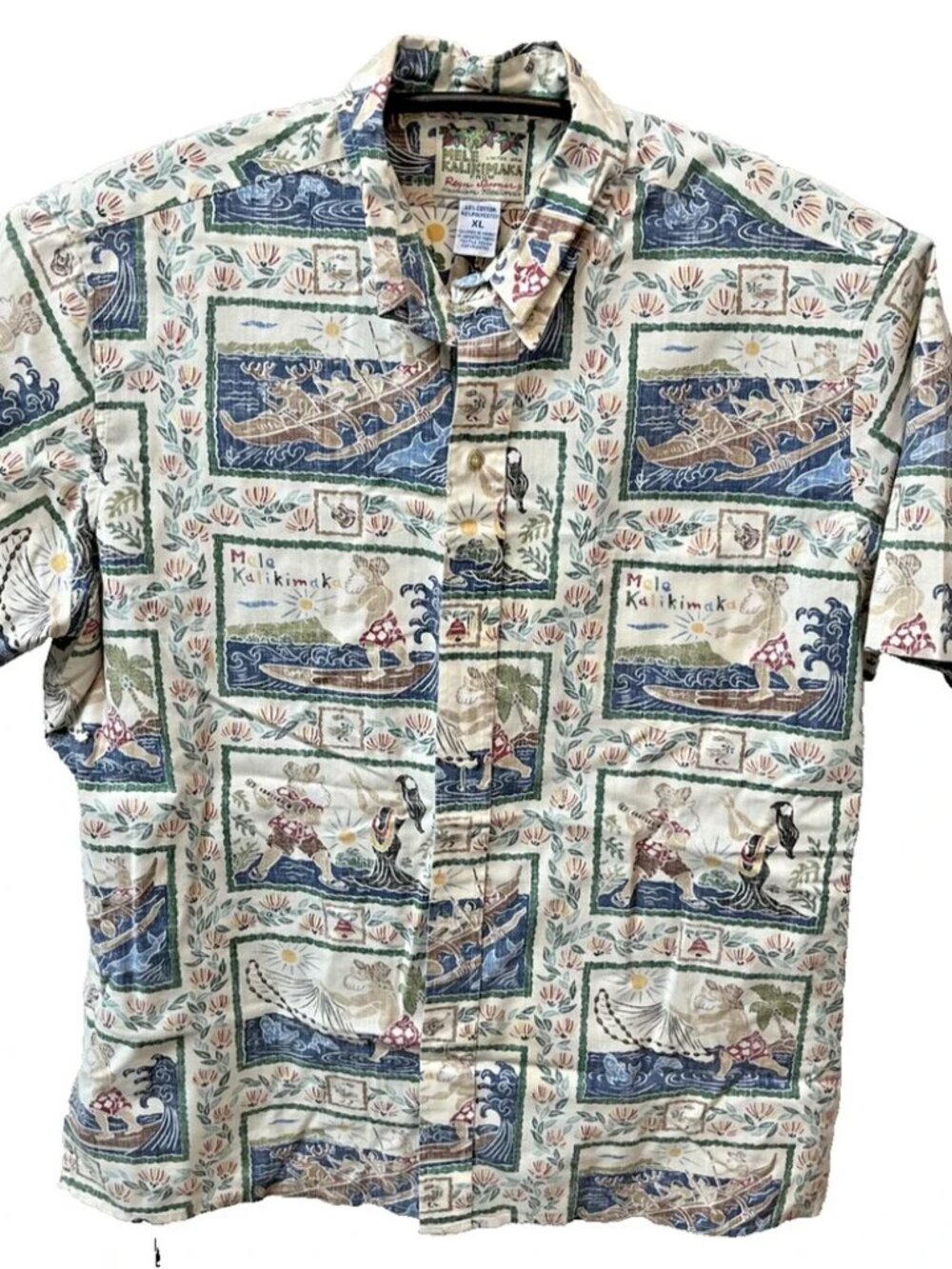 Reyn Spooner shirt Men's size XL Mele Kalikimaka Hawaiian Christmas